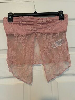 Edikted Lace Skirt - Dusty Pink